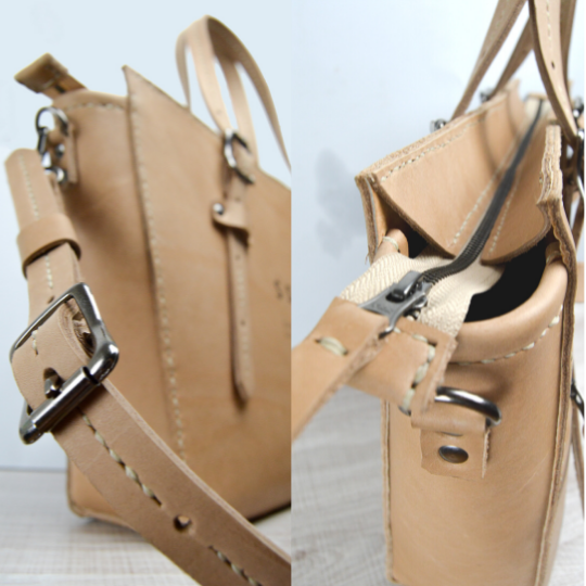 Premium Naomi Leather Handbag 2.1 - Neutral Edition