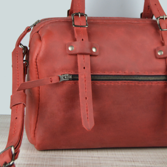 Premium Leather Priscilla Handbag 2.1  Red