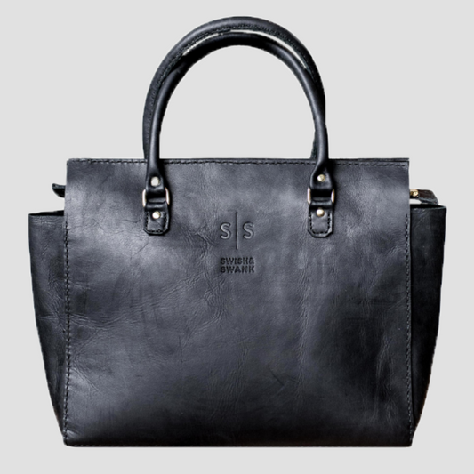 Classic Naomi Leather Handbag - Black Edition