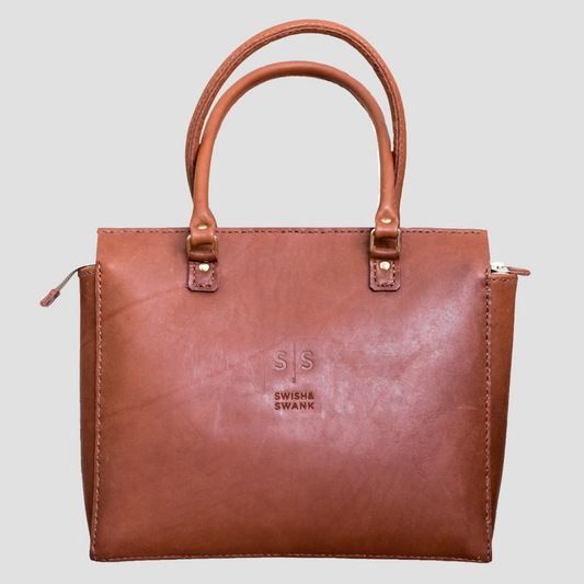 Classic Naomi Leather Handbag - Hazelnut Brown