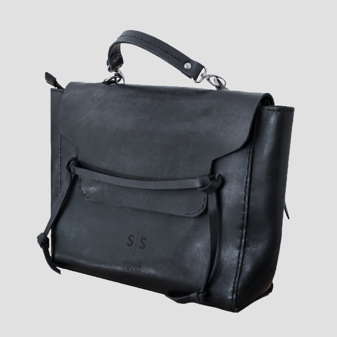 Rebekah Genuine Leather Handbag Black