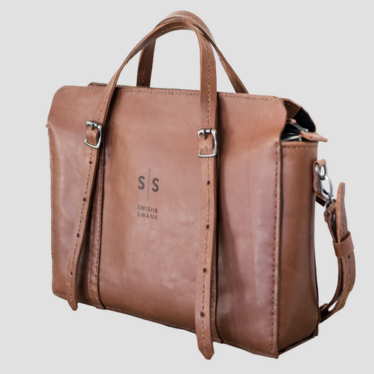 Premium Leather Ladies Briefcase  Warm Tan