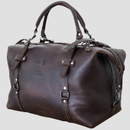 Premium Leather Duffle Bag 2.1  Chocolate Weekender