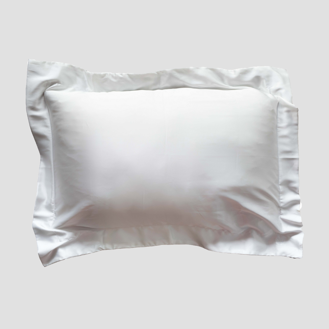 Soft Oxford Satin Pillowcase -Ivory White