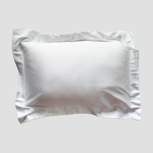 Soft Oxford Satin Pillowcase -Ivory White