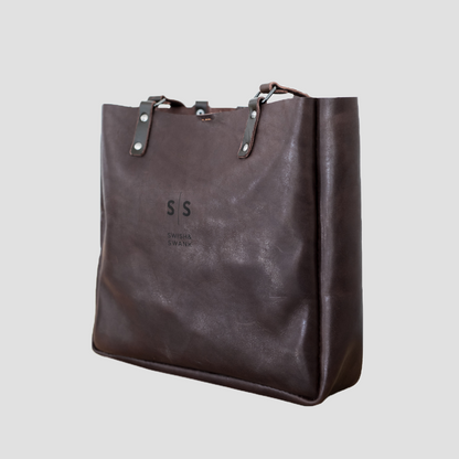 Premium Eve Leather Tote Bag 2.1 - Chocolate Brown