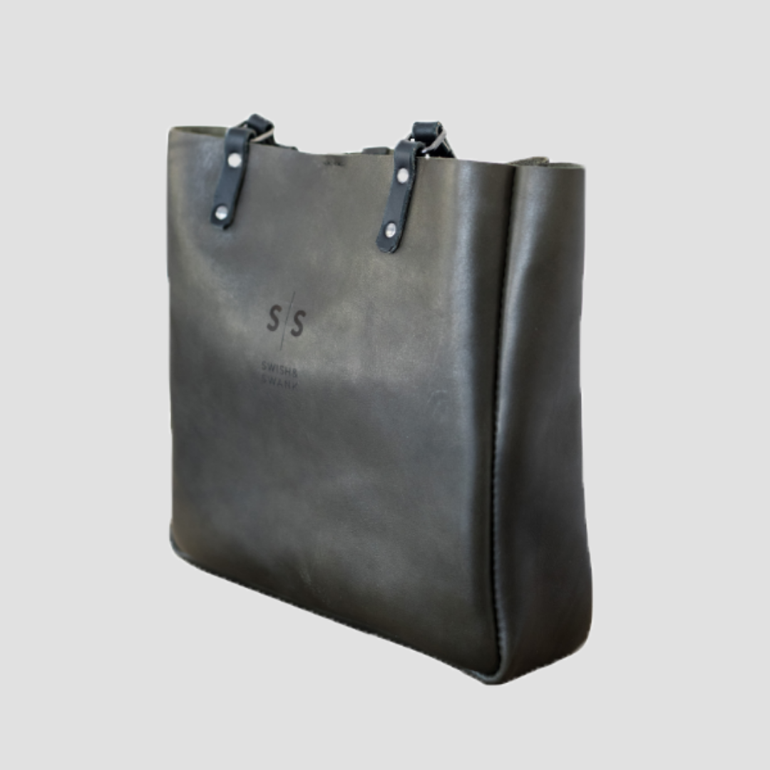 Premium Eve Leather Tote Bag 2.1 - Olive Green
