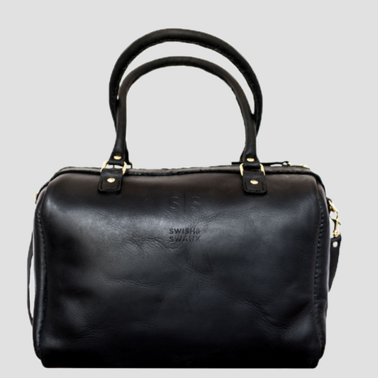 Classic Leather Priscilla Handbag - Black