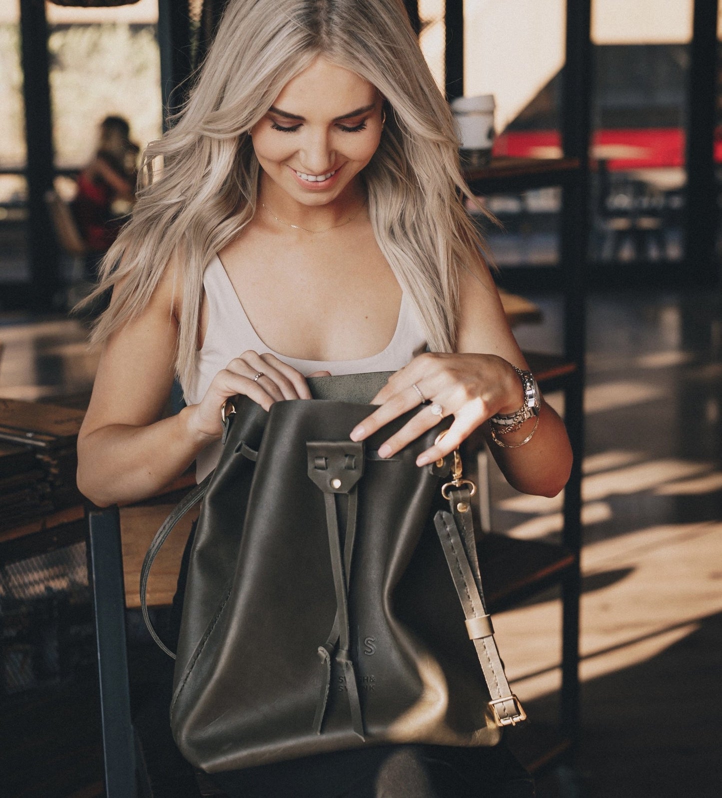Batseba Bucket Leather Bag - SWISH AND SWANK