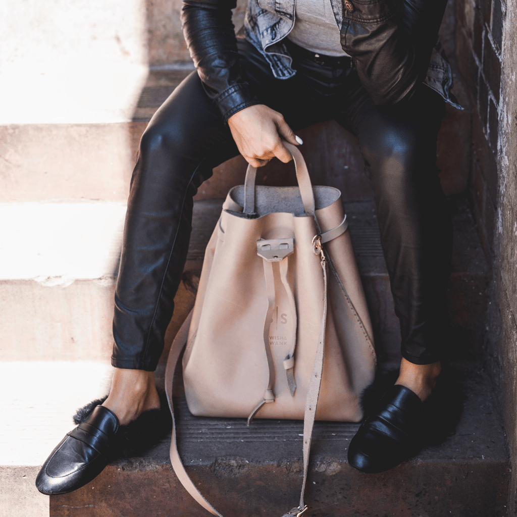 Batseba Bucket Leather Bag - SWISH AND SWANK