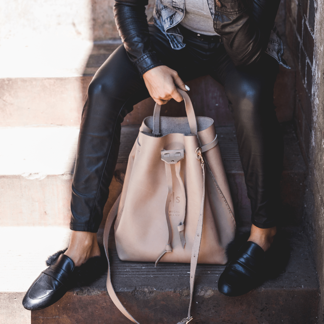 Batseba Bucket Leather Bag - SWISH AND SWANK