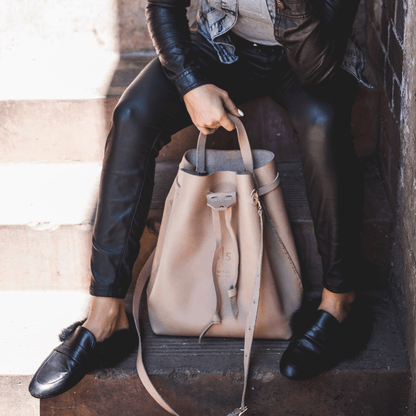 Batseba Bucket Leather Bag - SWISH AND SWANK