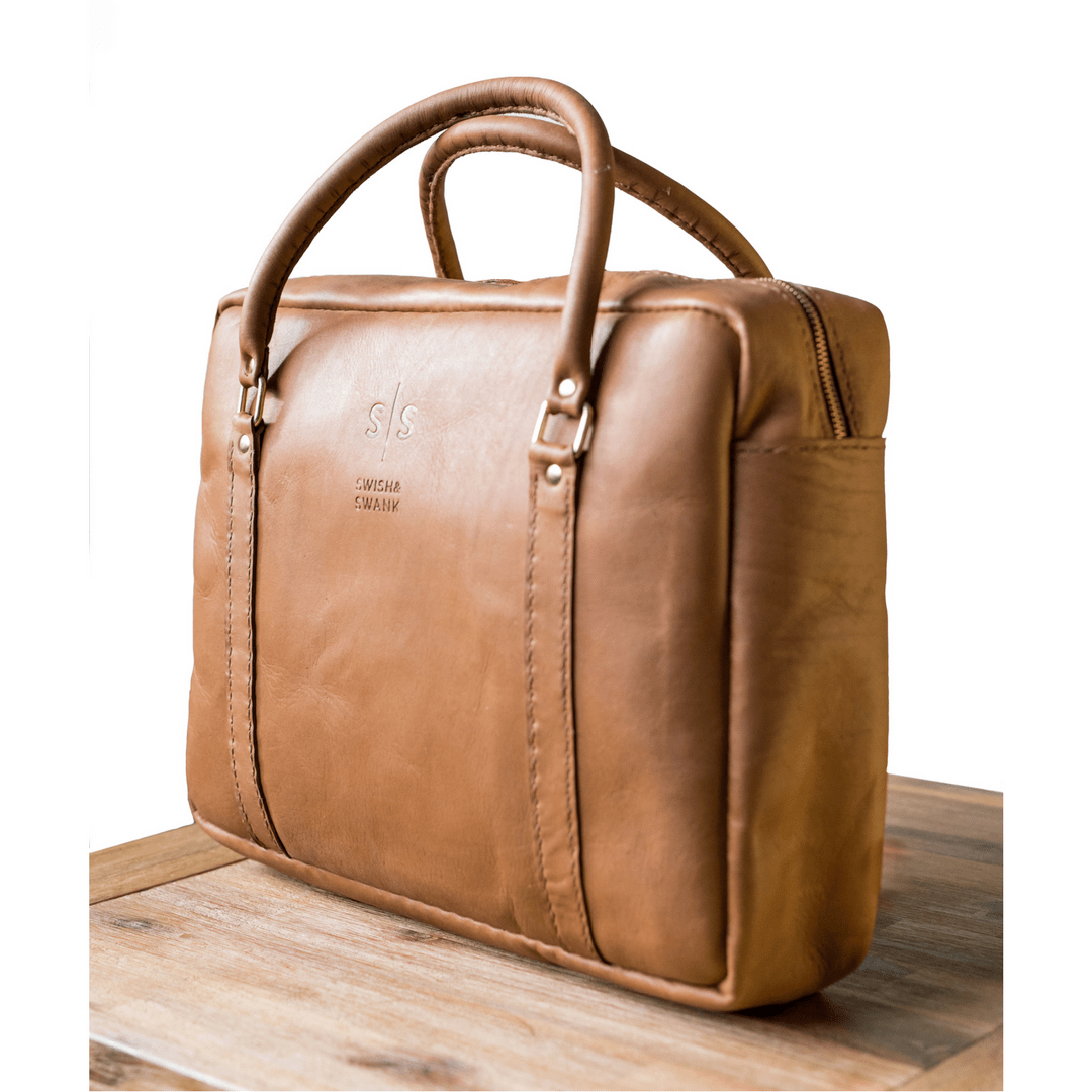Classic Leather Boaz Briefcase - SWISH AND SWANK