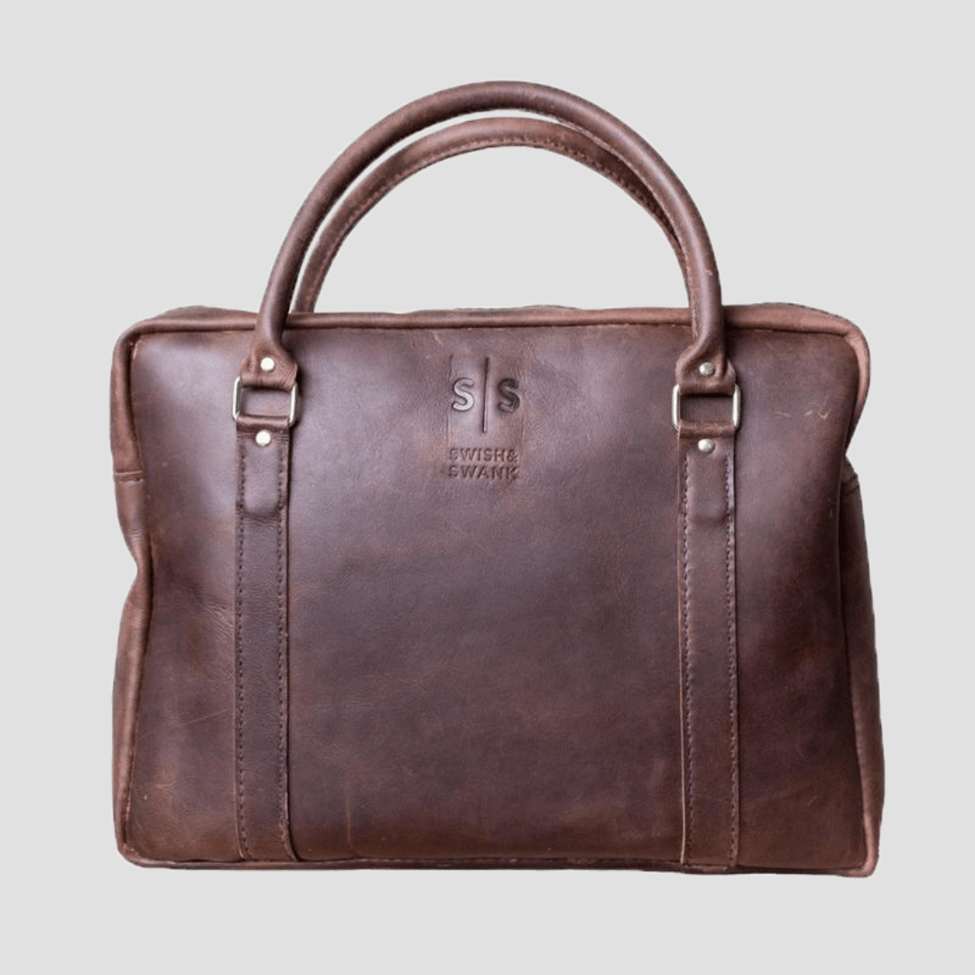 Classic Leather Boaz Briefcase - SWISH AND SWANK