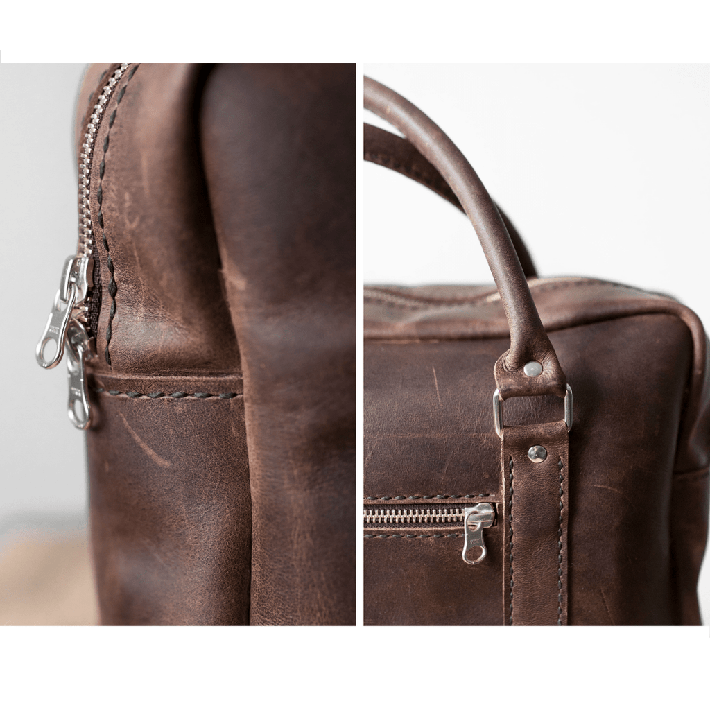 Classic Leather Boaz Briefcase - SWISH AND SWANK