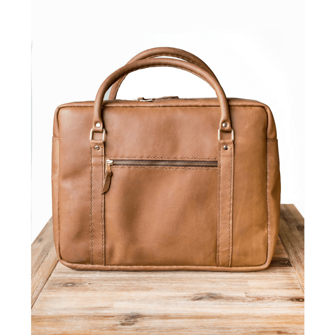 Classic Leather Boaz Briefcase - SWISH AND SWANK