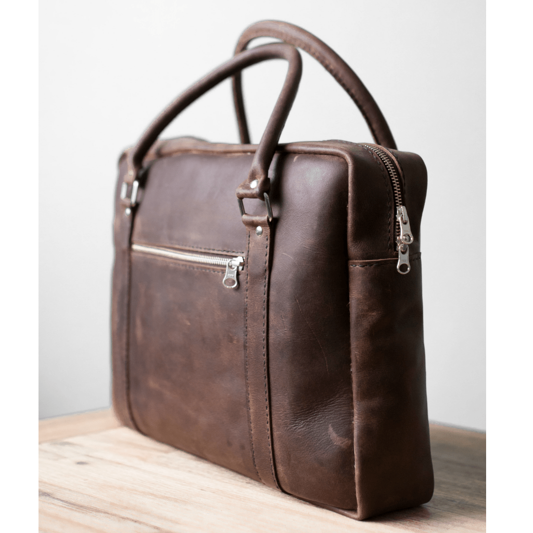 Classic Leather Boaz Briefcase - SWISH AND SWANK