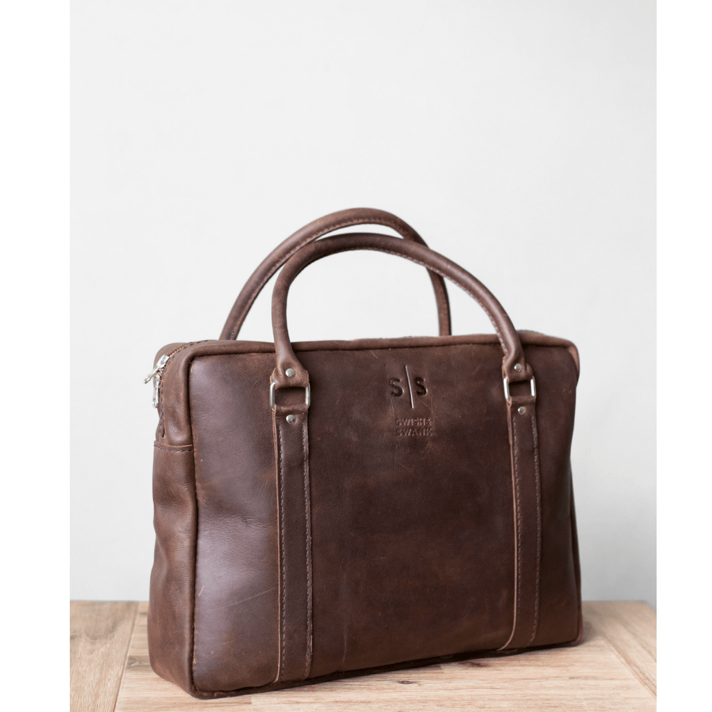 Classic Leather Boaz Briefcase - SWISH AND SWANK