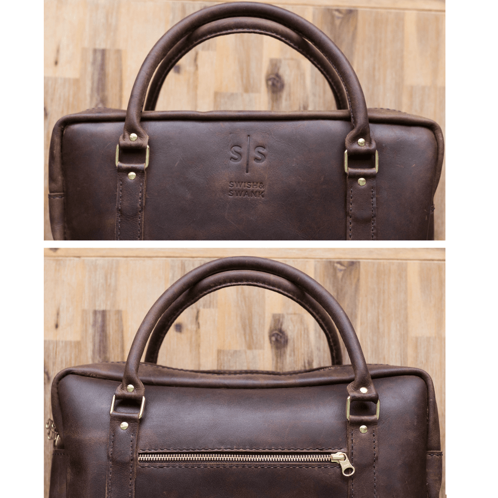 Classic Leather Boaz Briefcase - SWISH AND SWANK