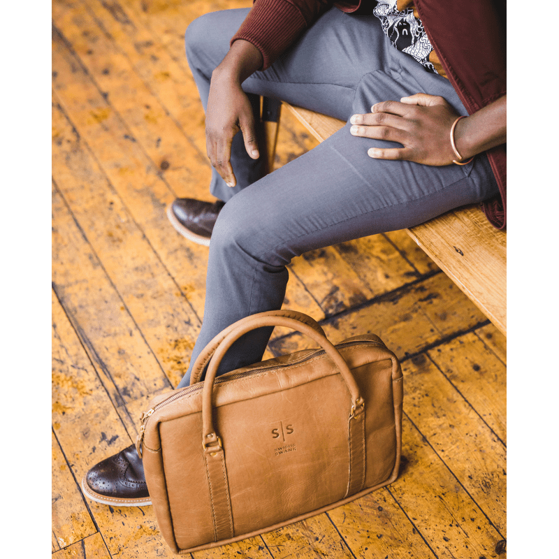 Classic Leather Boaz Briefcase - SWISH AND SWANK
