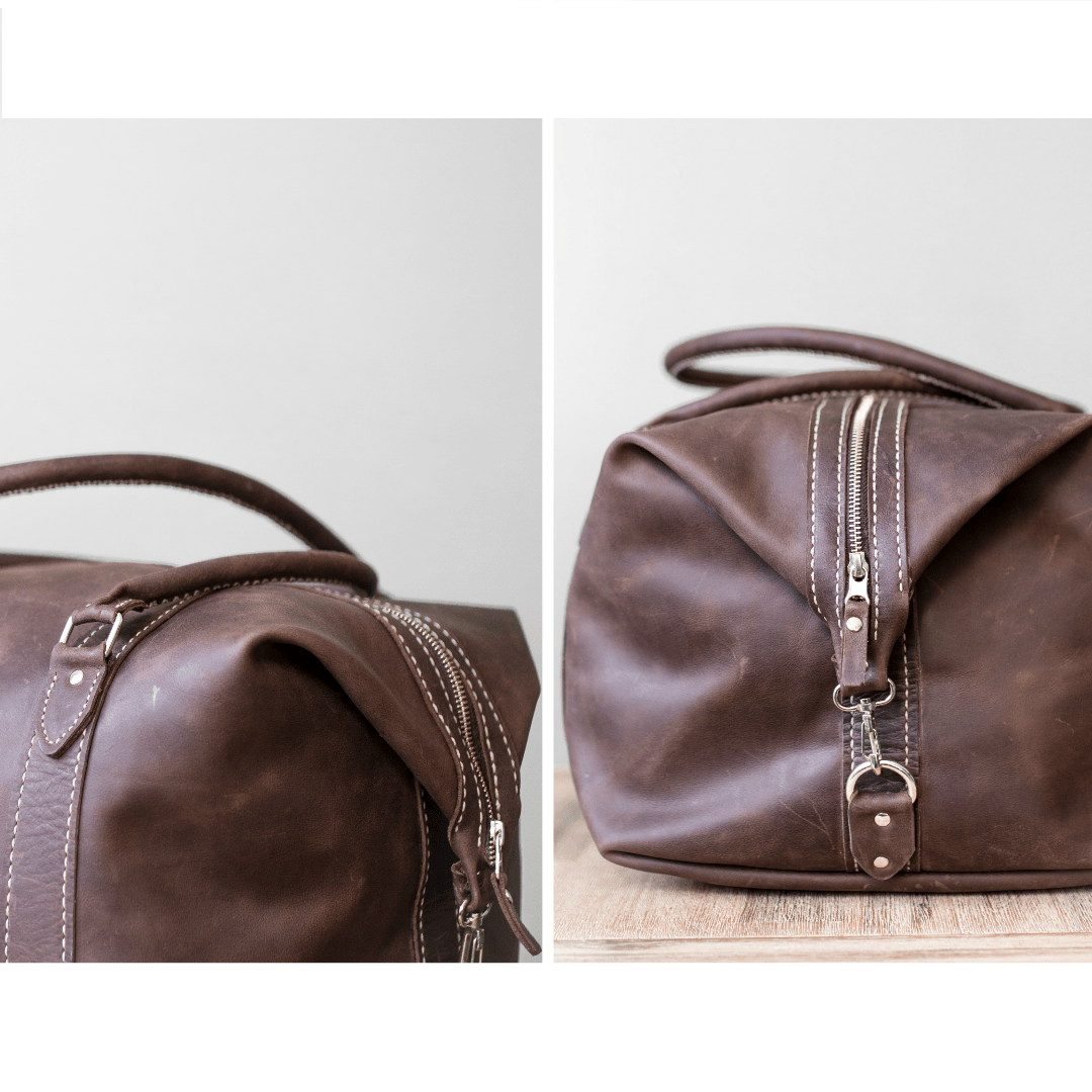 Classic Leather Duffle Bag - SWISH AND SWANK