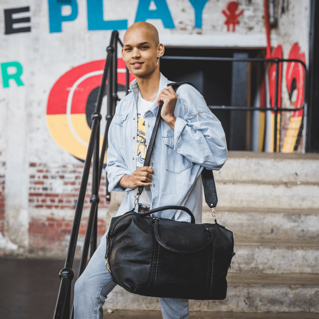 Classic Leather Duffle Bag - SWISH AND SWANK