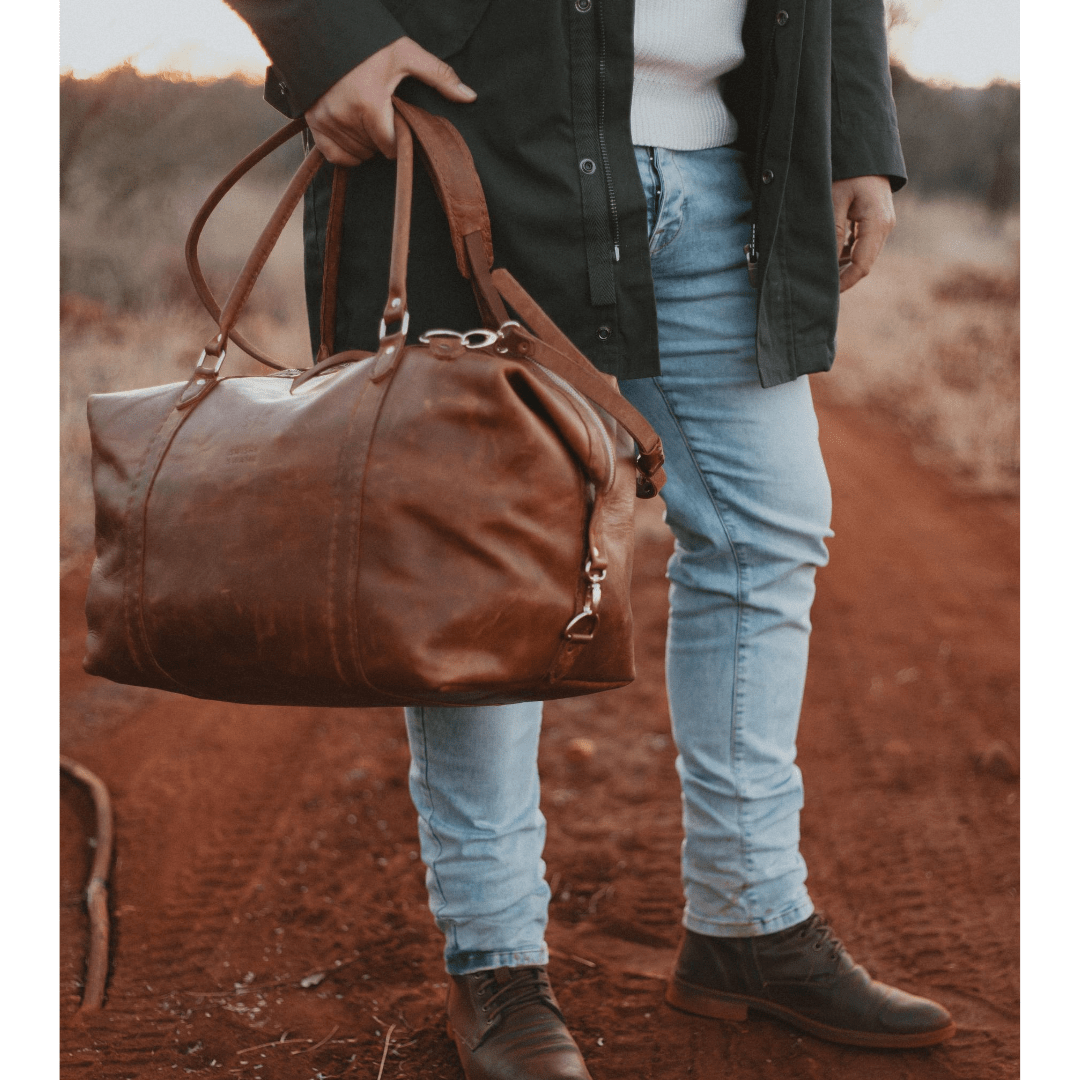 Classic Leather Duffle Bag - SWISH AND SWANK