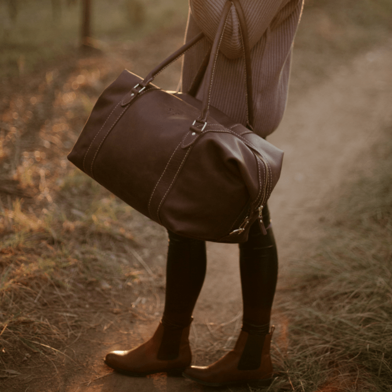 Classic Leather Duffle Bag - SWISH AND SWANK