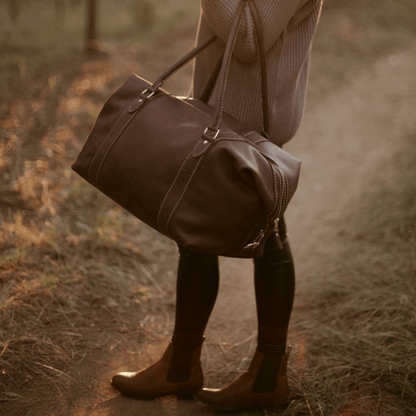 Classic Leather Duffle Bag - SWISH AND SWANK