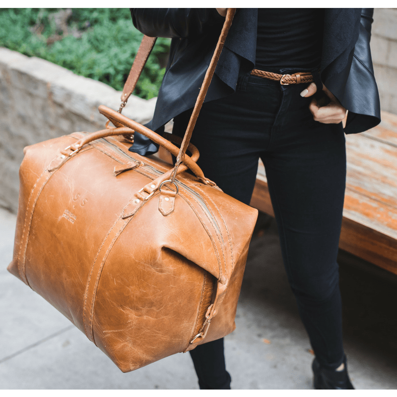 Classic Leather Duffle Bag - SWISH AND SWANK