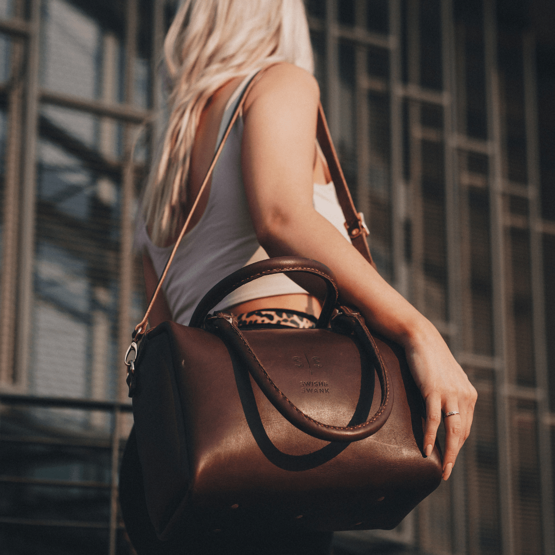 Classic Leather Priscilla Handbag - SWISH AND SWANK