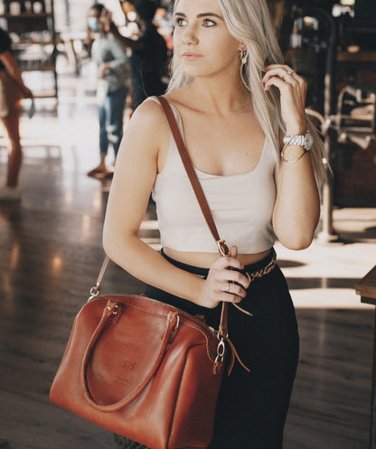 Classic Leather Priscilla Handbag - SWISH AND SWANK