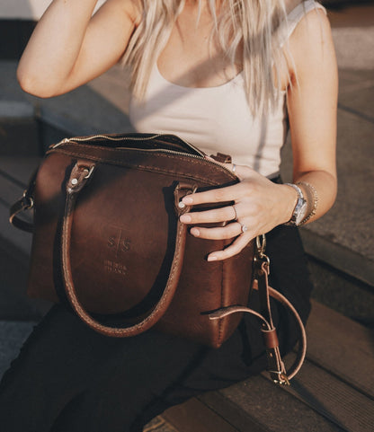 Classic Leather Priscilla Handbag - SWISH AND SWANK