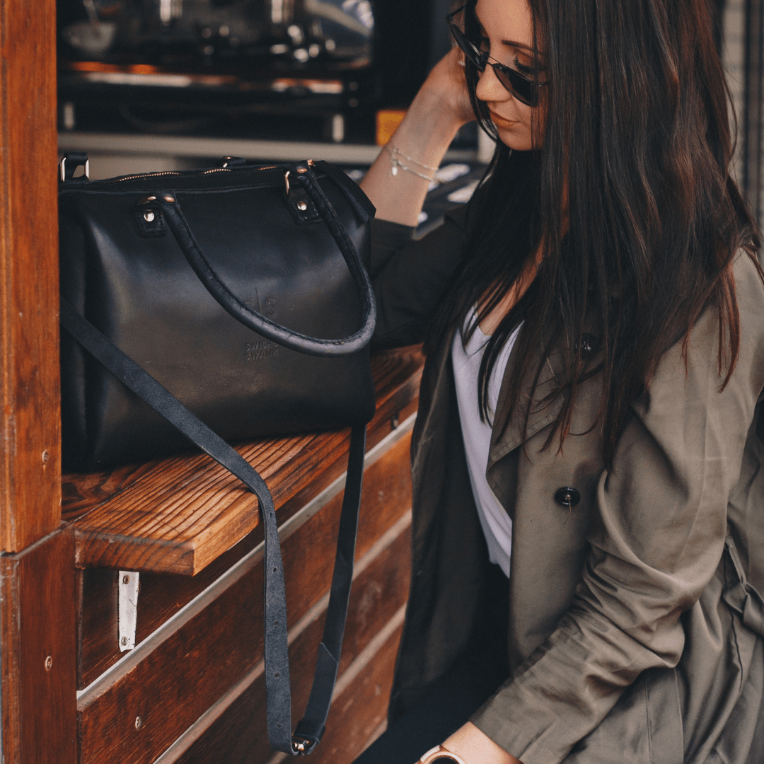 Classic Leather Priscilla Handbag - SWISH AND SWANK
