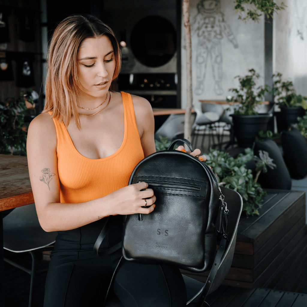 La Petite Leather Ladies Backpack - SWISH AND SWANK