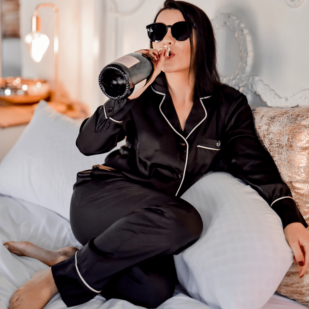 Luxury Long Sleeve Satin Nightwear - SWISH AND SWANK