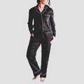 Luxury Long Sleeve Satin Nightwear - SWISH AND SWANK