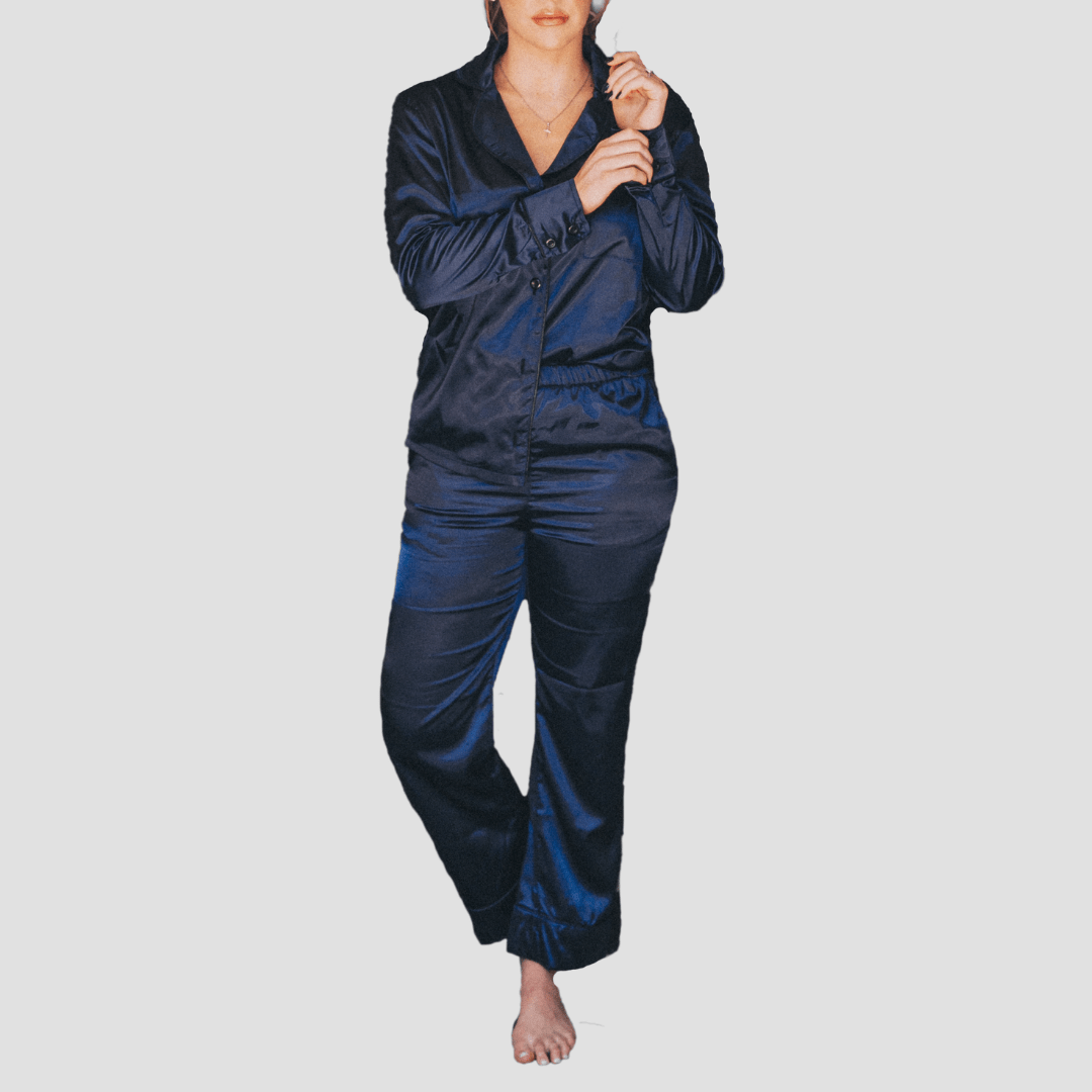 Luxury Long Sleeve Satin Nightwear - SWISH AND SWANK
