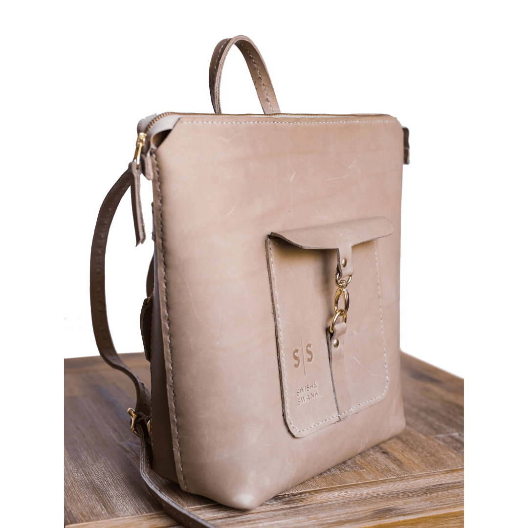 Premium Leather Ladies Backpack - SWISH AND SWANK