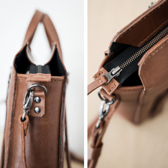 Premium Leather Ladies Briefcase - SWISH AND SWANK