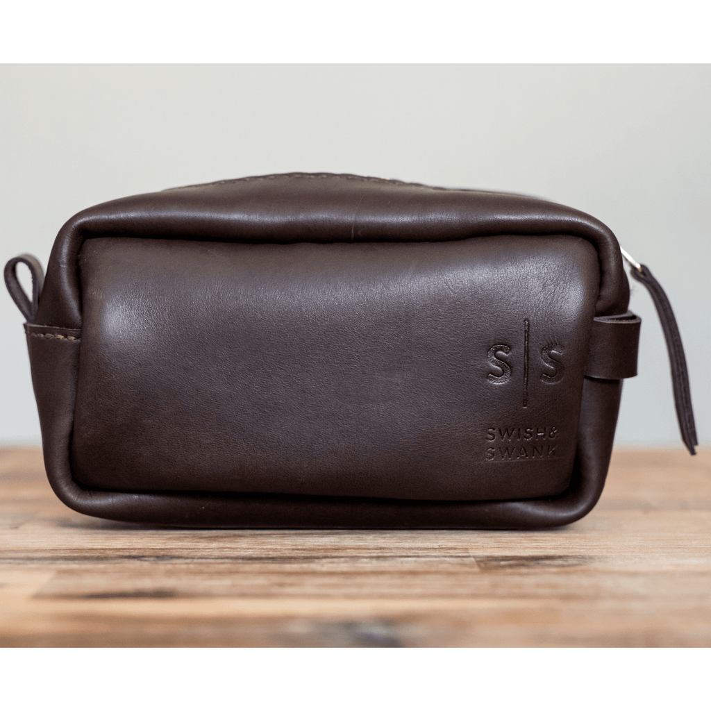 Unisex Genuine Leather Toiletry Bag - SWISH AND SWANK