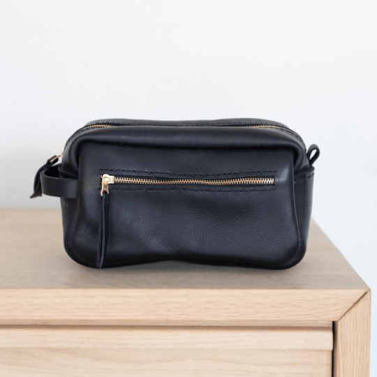 Unisex Genuine Leather Toiletry Bag - SWISH AND SWANK