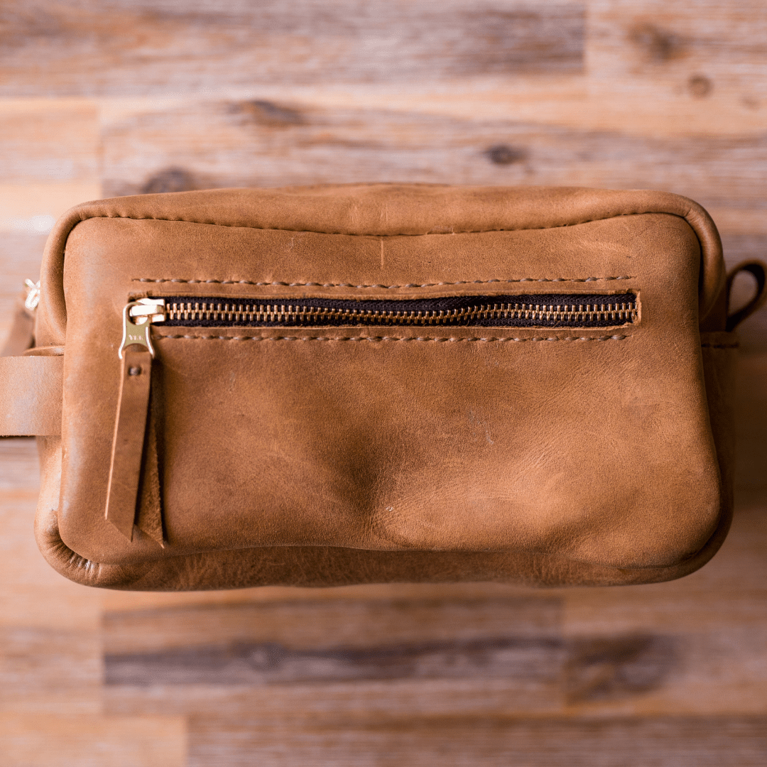 Unisex Genuine Leather Toiletry Bag - SWISH AND SWANK