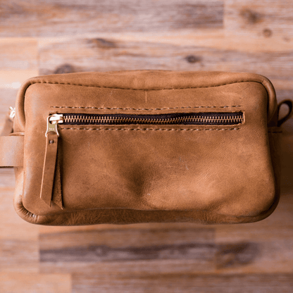 Unisex Genuine Leather Toiletry Bag - SWISH AND SWANK