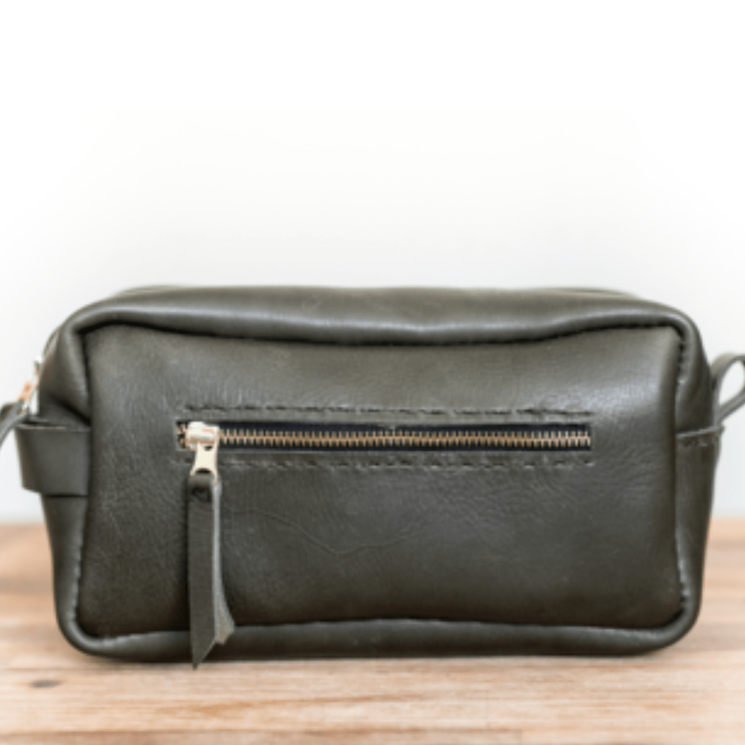 Unisex Genuine Leather Toiletry Bag - SWISH AND SWANK