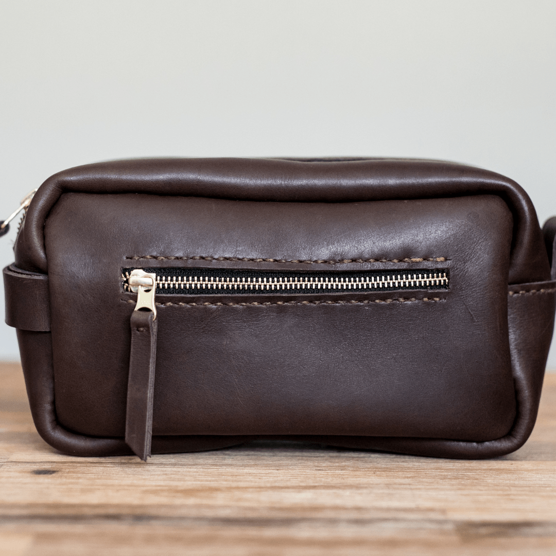 Unisex Genuine Leather Toiletry Bag - SWISH AND SWANK