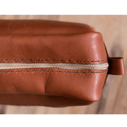 Unisex Genuine Leather Toiletry Bag - SWISH AND SWANK