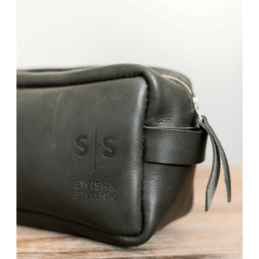 Unisex Genuine Leather Toiletry Bag - SWISH AND SWANK