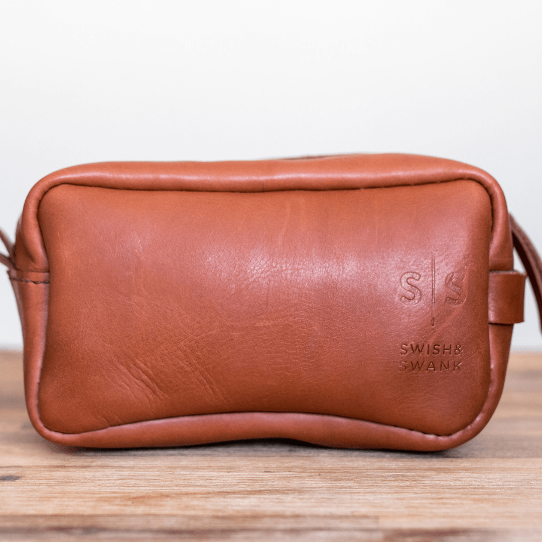 Unisex Genuine Leather Toiletry Bag - SWISH AND SWANK